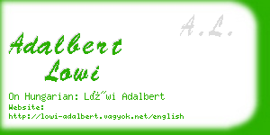 adalbert lowi business card
